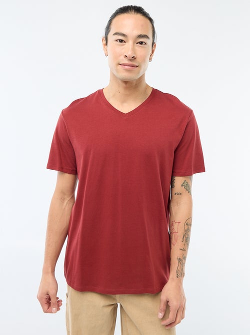 T-shirt met V-hals - Kiabi