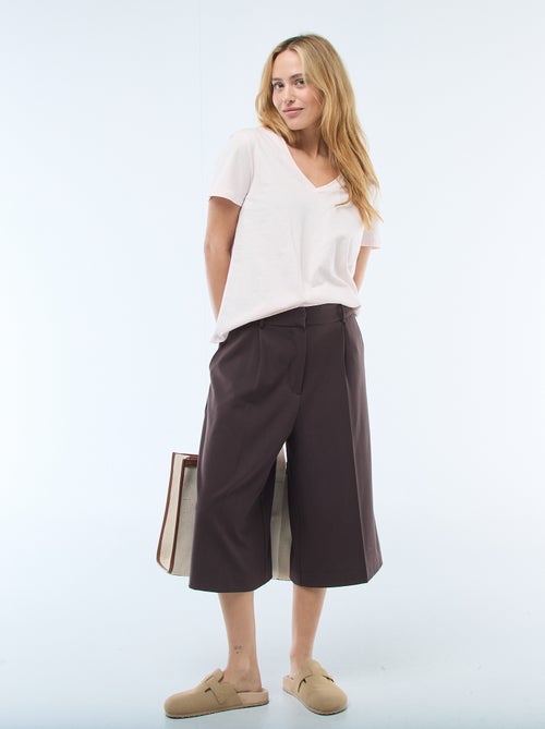 T-shirt met V-hals - Kiabi