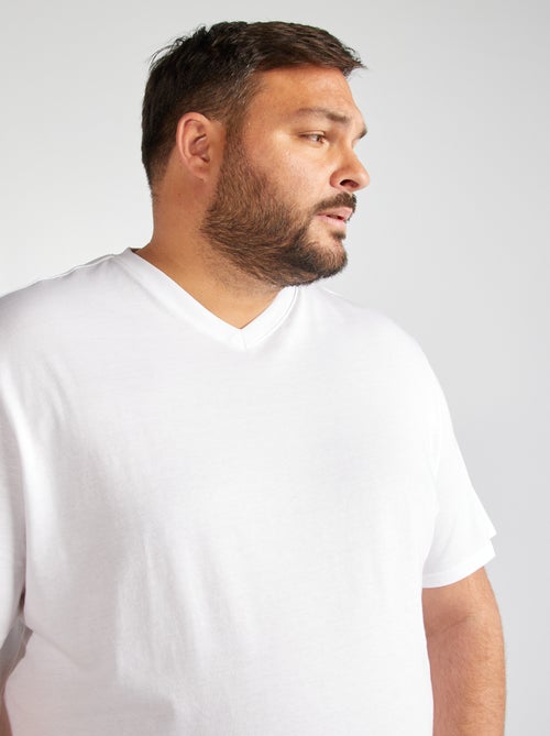 T-shirt met V-hals - Kiabi