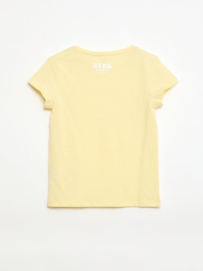T-shirt met vaderdagboodschap Geel - Kiabi