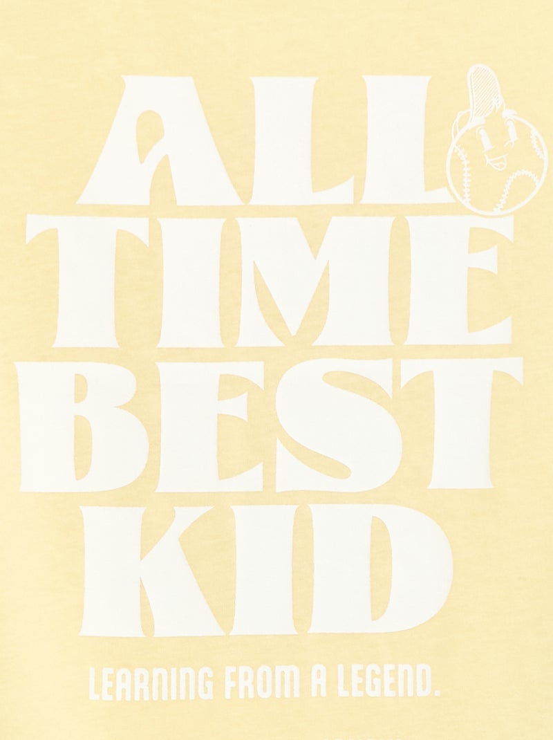 T-shirt met vaderdagboodschap Geel - Kiabi