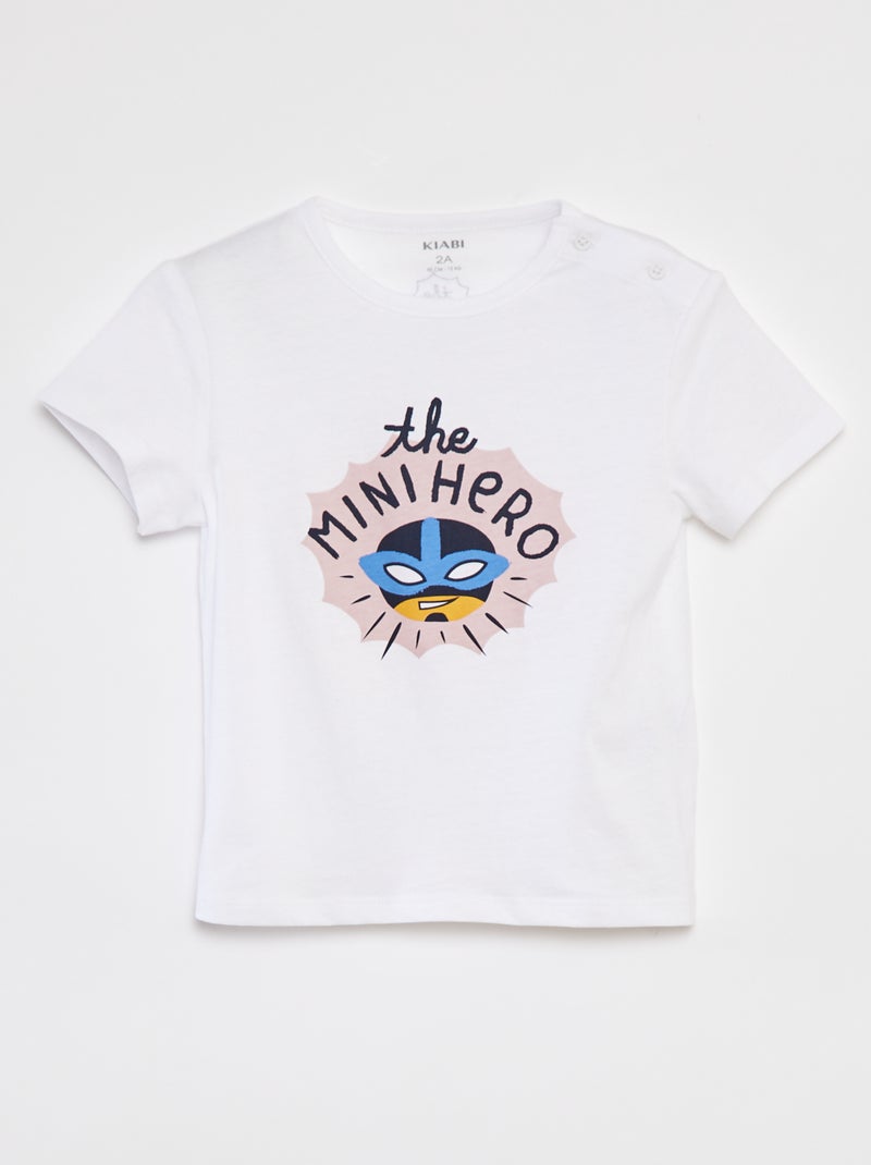 T-shirt met vaderdagprint WIT - Kiabi