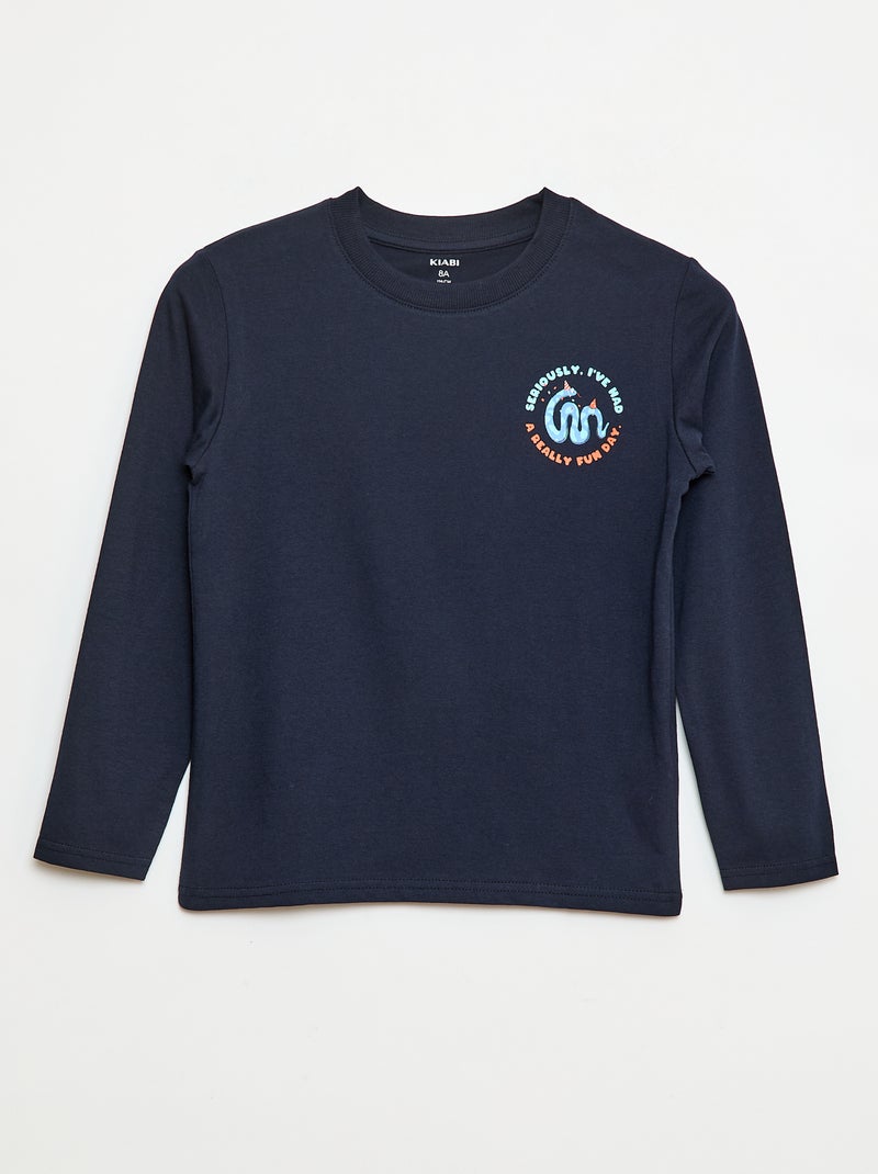 T-shirt met verjaardagprint Blauw - Kiabi