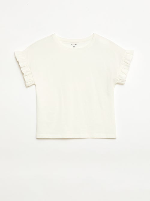 T-shirt met volanmouwen - Kiabi