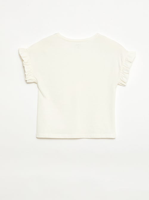 T-shirt met volanmouwen - Kiabi