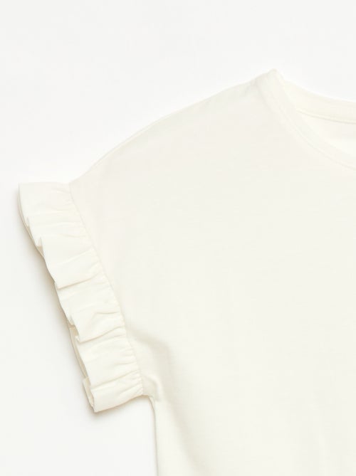 T-shirt met volanmouwen - Kiabi