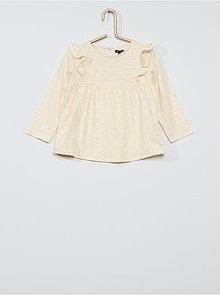 T-shirt met volant + geribde legging - Kiabi