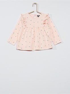 T-shirt met volant + geribde legging - Kiabi