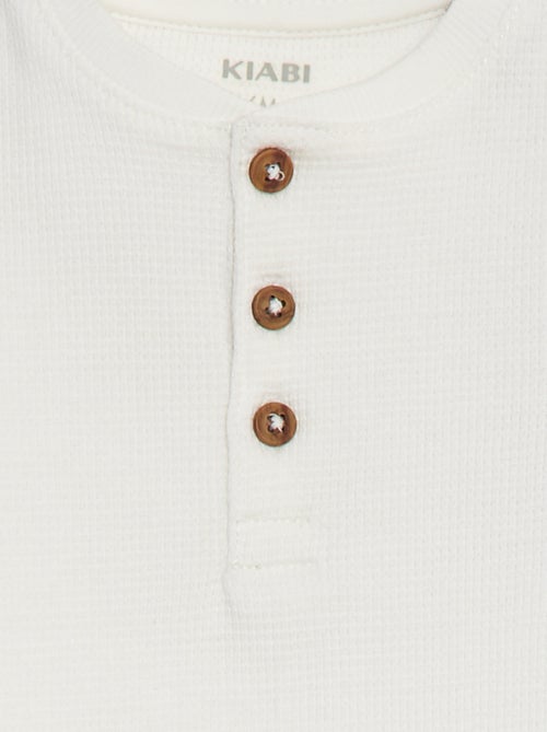 T-shirt met wafeltextuur - Kiabi