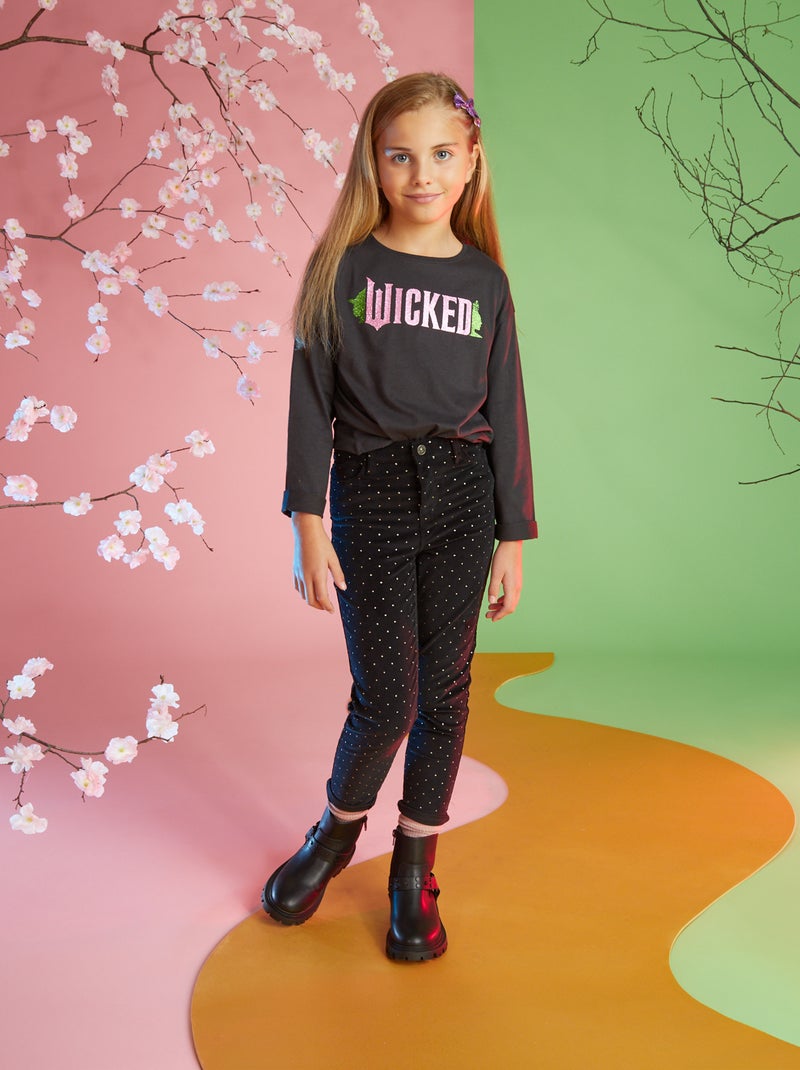 T-shirt met 'Wicked'-print ZWART - Kiabi