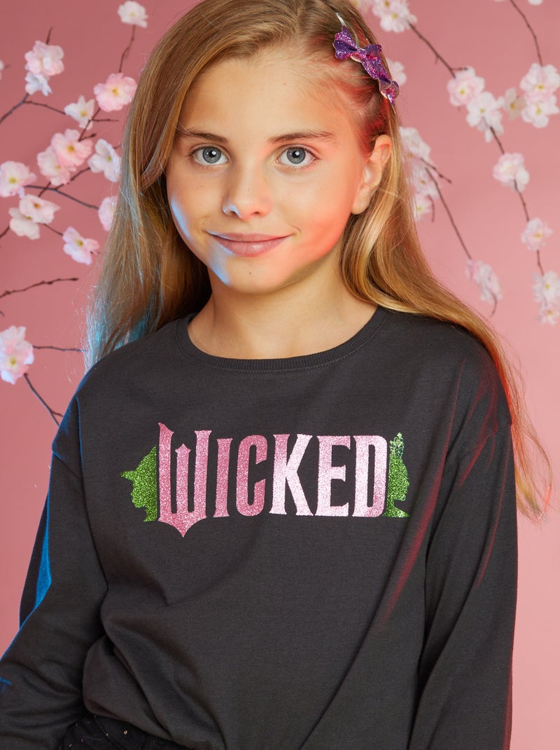 T-shirt met 'Wicked'-print ZWART - Kiabi