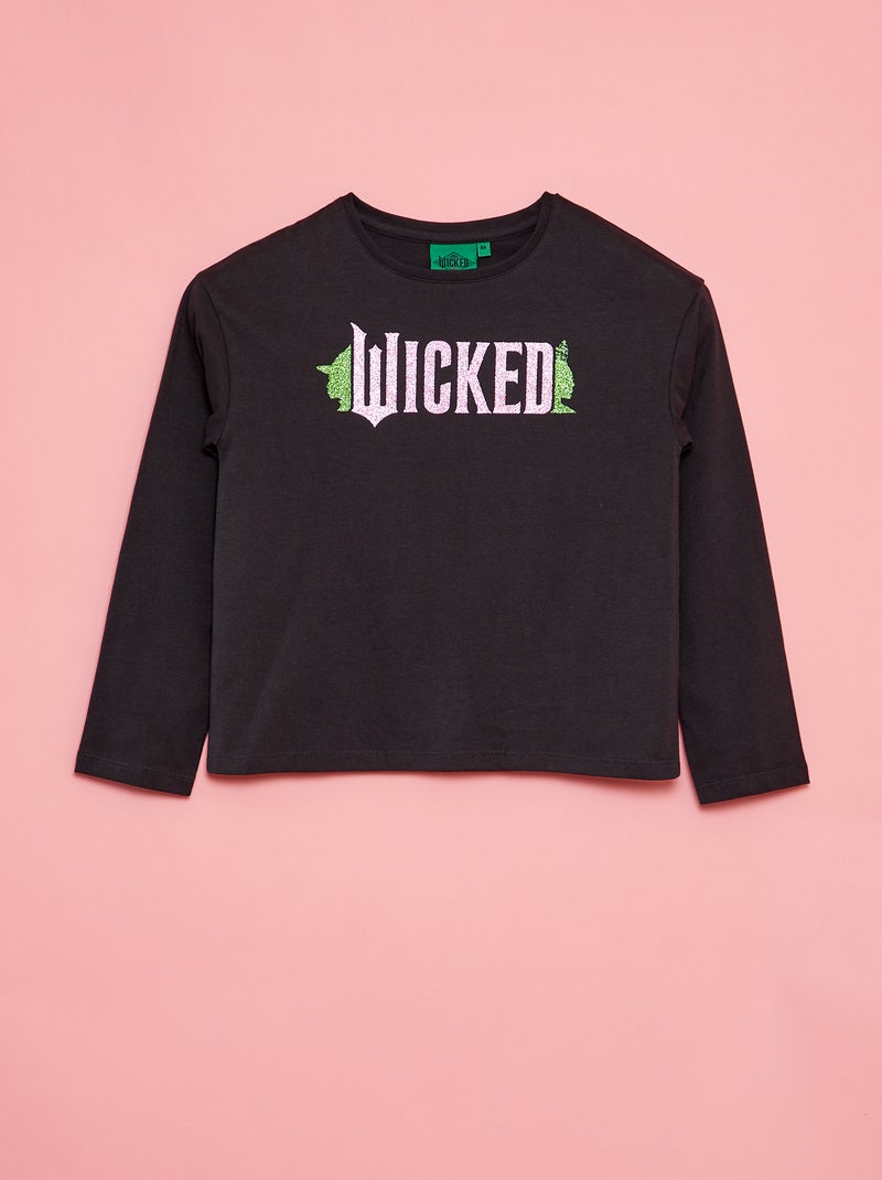 T-shirt met 'Wicked'-print ZWART - Kiabi