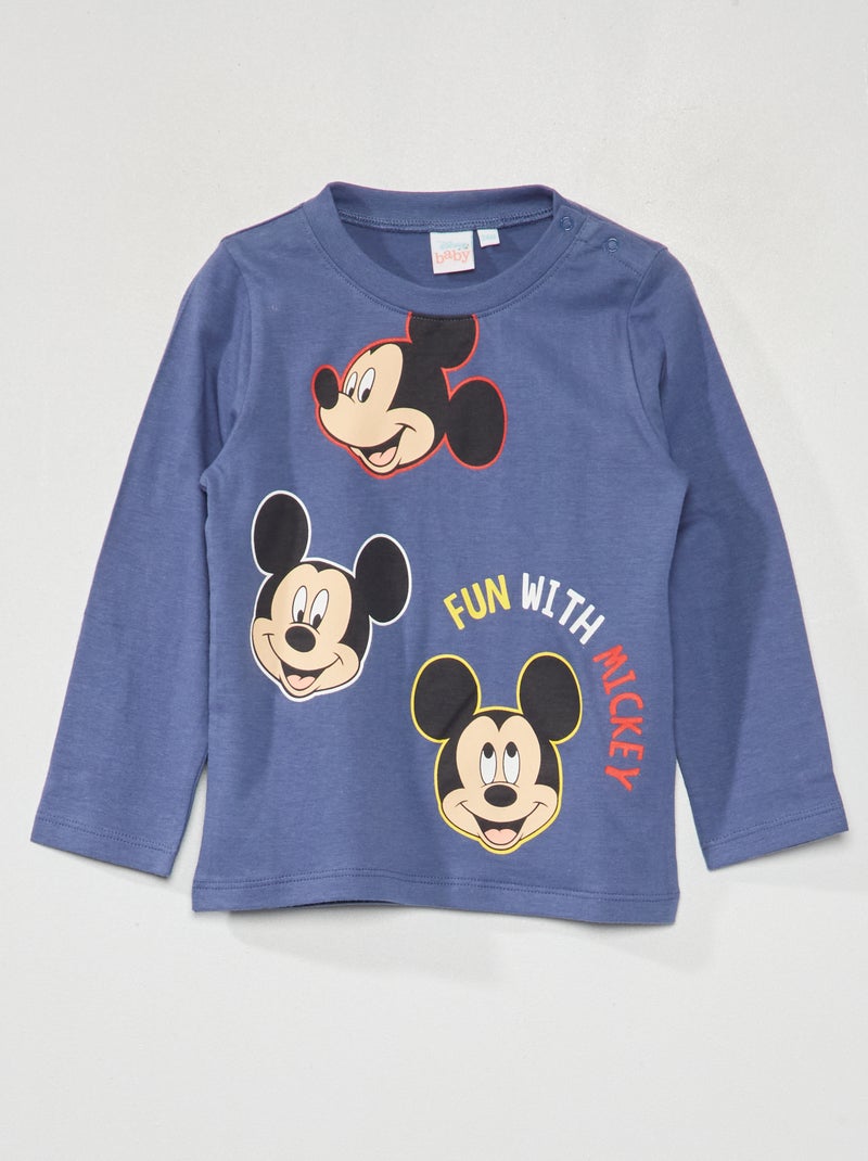 T-shirt 'Mickey' 'Disney' BLAUW - Kiabi
