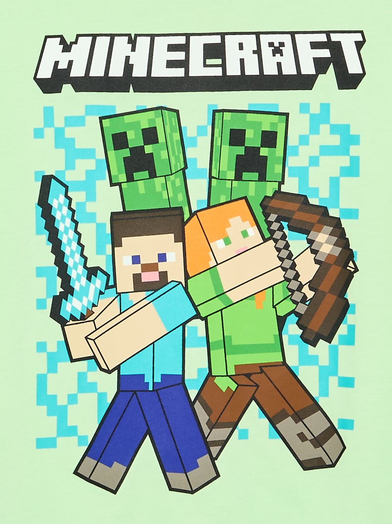 T-shirt 'Minecraft' met korte mouwen Groen - Kiabi