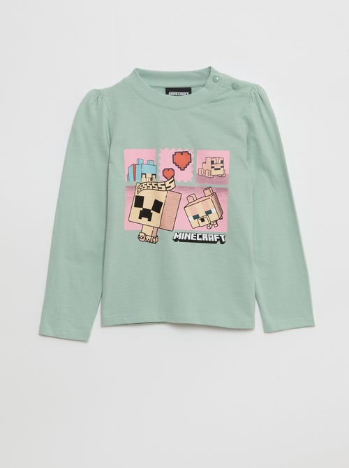 T-shirt 'Minecraft' met lange mouwen - collectie gemakkelijk aan te trekken - Kiabi