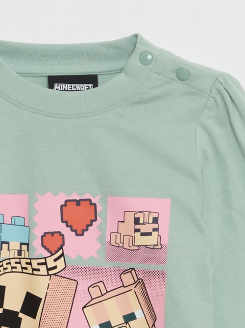 T-shirt 'Minecraft' met lange mouwen - collectie gemakkelijk aan te trekken - Kiabi