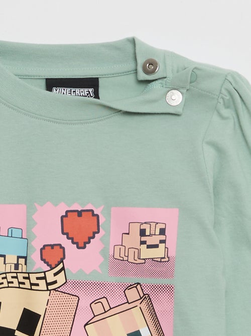 T-shirt 'Minecraft' met lange mouwen - collectie gemakkelijk aan te trekken - Kiabi