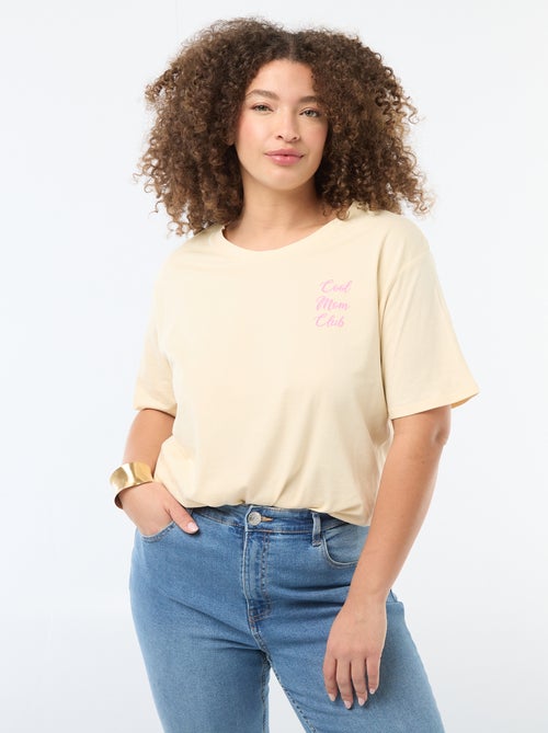 T-shirt 'Moederdag' met print en korte mouwen - Kiabi