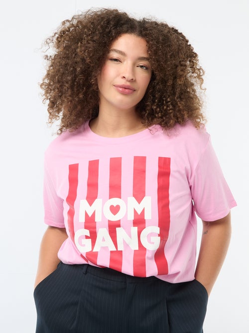 T-shirt 'Moederdag' met print en korte mouwen - Kiabi