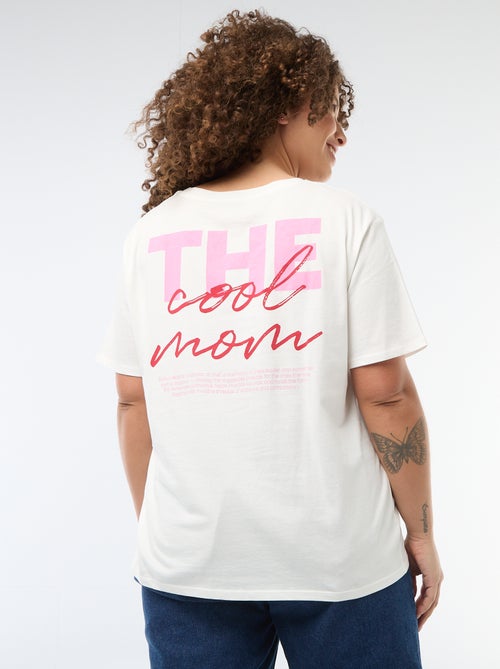 T-shirt 'Moederdag' met print en korte mouwen - Kiabi