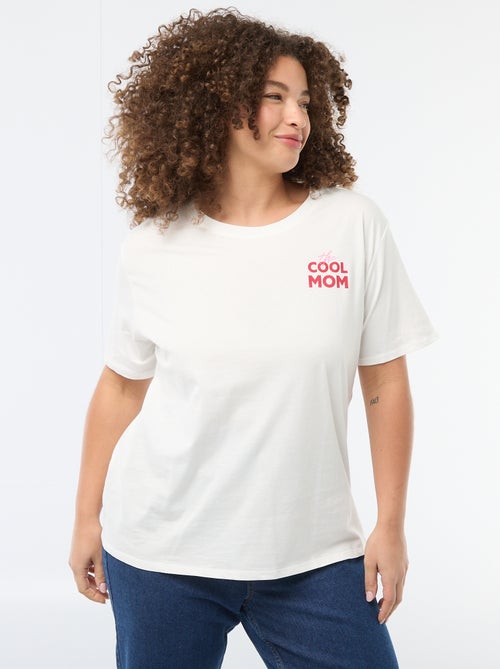 T-shirt 'Moederdag' met print en korte mouwen - Kiabi