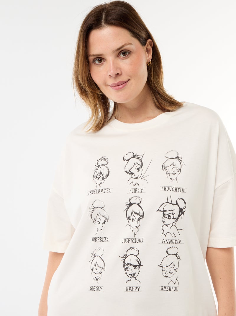 T-shirt nachthemd 'Tinkerbel' Wit - Kiabi