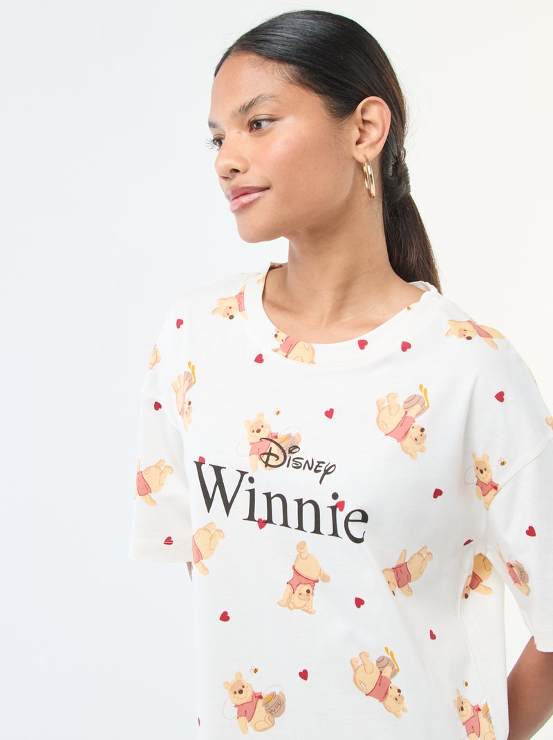 T-shirt nachthemd 'Winnie' Wit - Kiabi