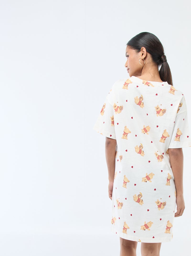 T-shirt nachthemd 'Winnie' Wit - Kiabi