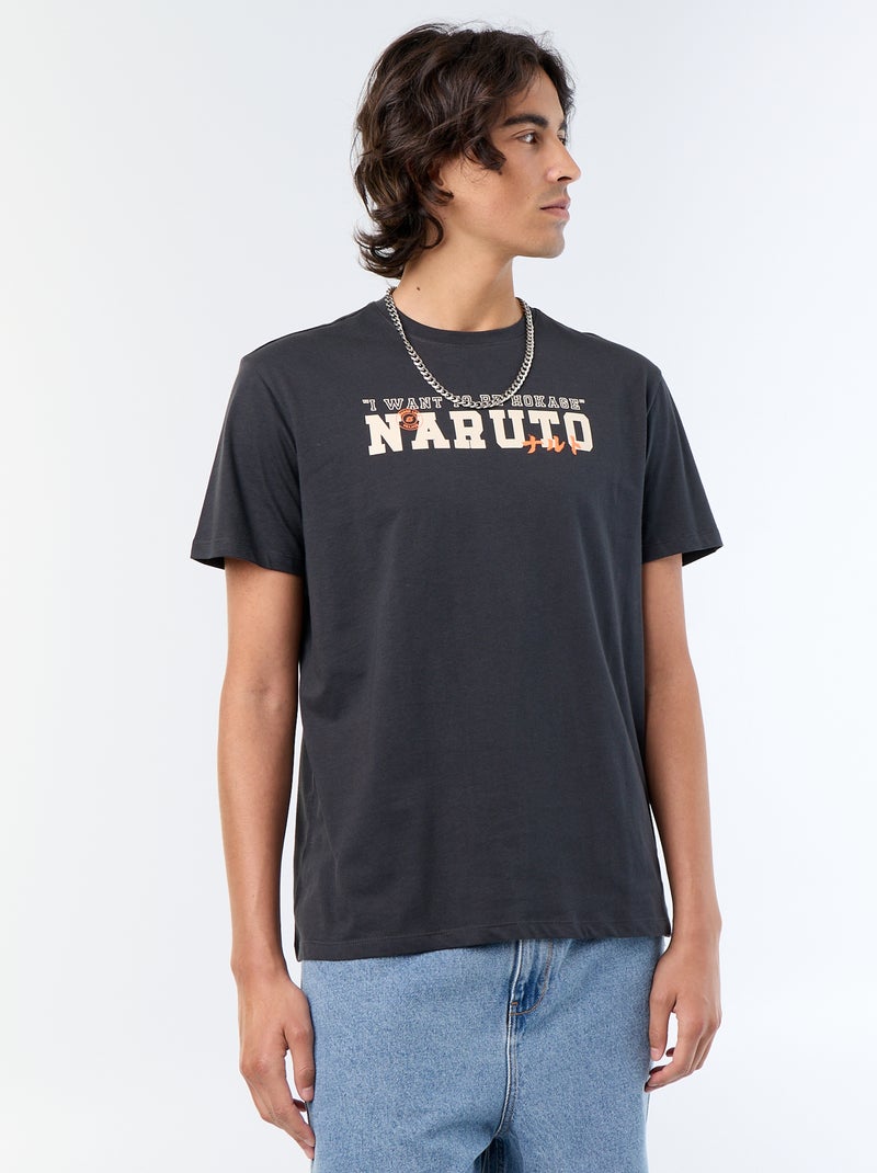 T-shirt 'Naruto' met korte mouwen Zwart - Kiabi