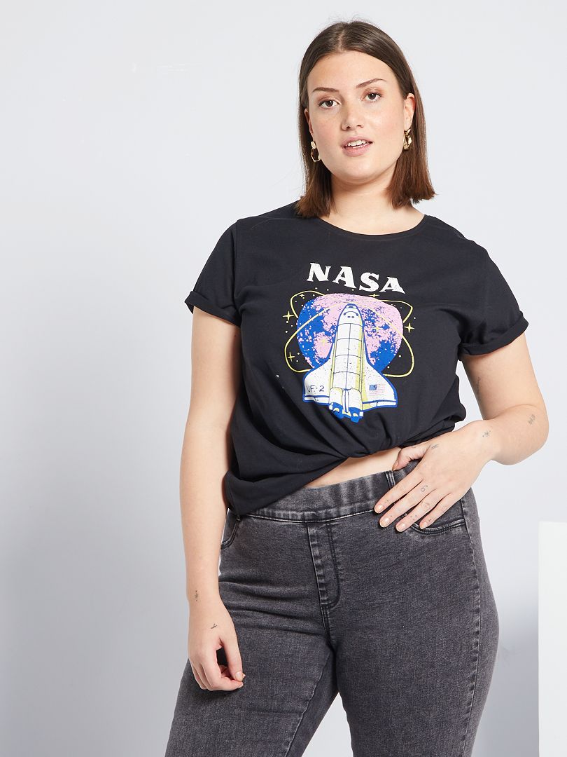 T-shirt 'NASA' zwart - Kiabi