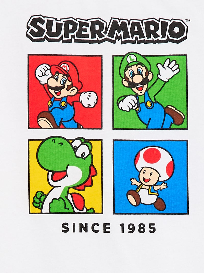 T-shirt 'Nintendo' 'Mario' - Gemakkelijk aan te trekken collectie wit - Kiabi
