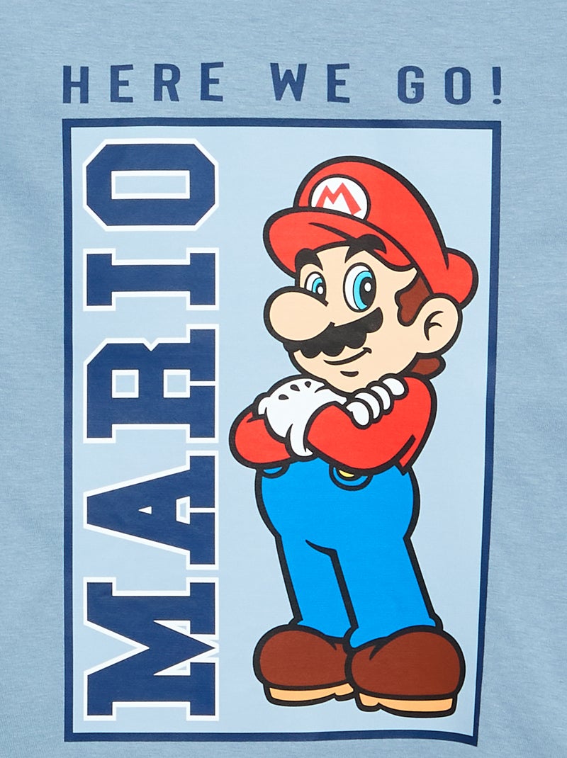 T-shirt 'Nintendo' 'Mario' met lange mouwen Blauw - Kiabi