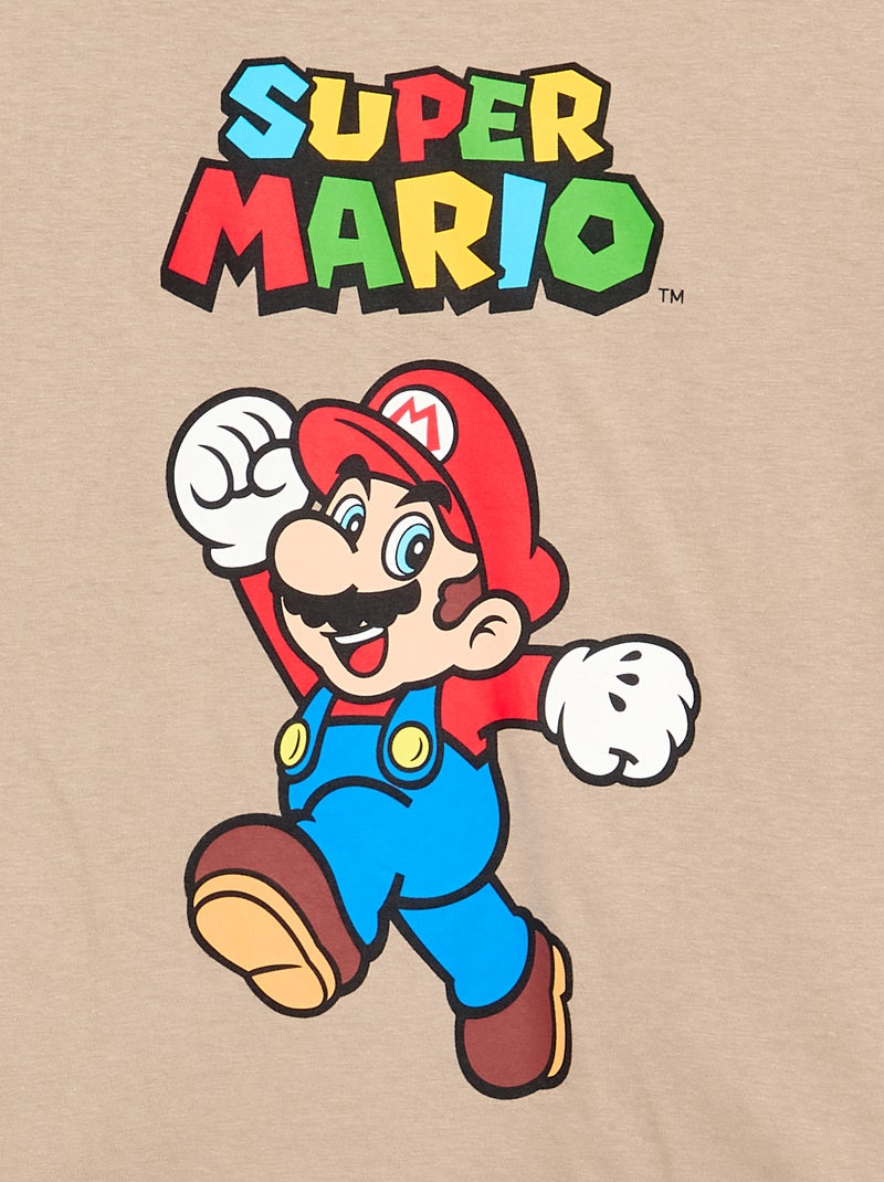 T-shirt 'Nintendo' 'Mario' met lange mouwen Grijs - Kiabi