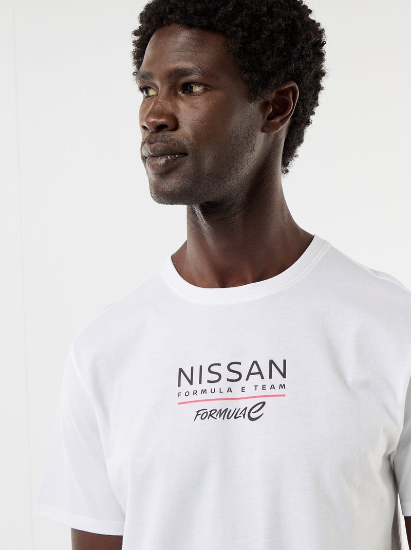 T-shirt 'Nissan' 'Formula E Team' met korte mouwen Wit - Kiabi