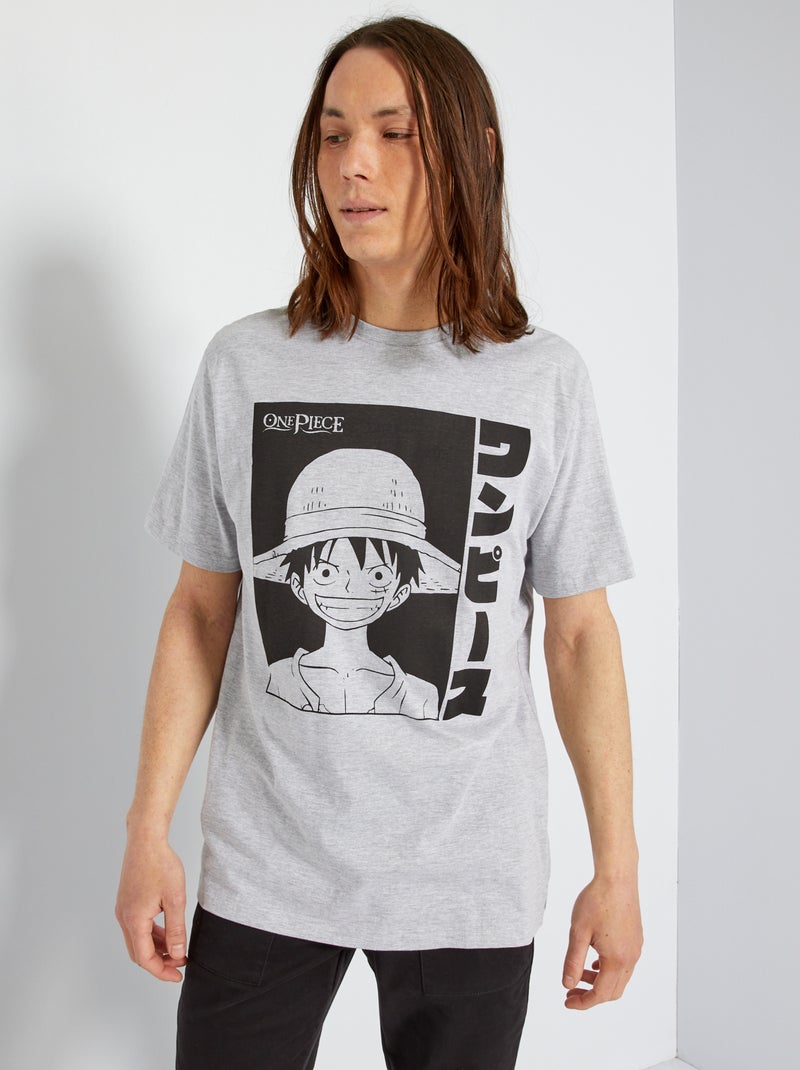 T-shirt 'One Piece' grijs gemêleerd - Kiabi