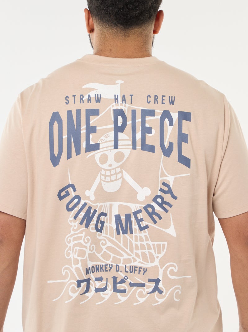 T-shirt 'One Piece' met korte mouwen Biege - Kiabi