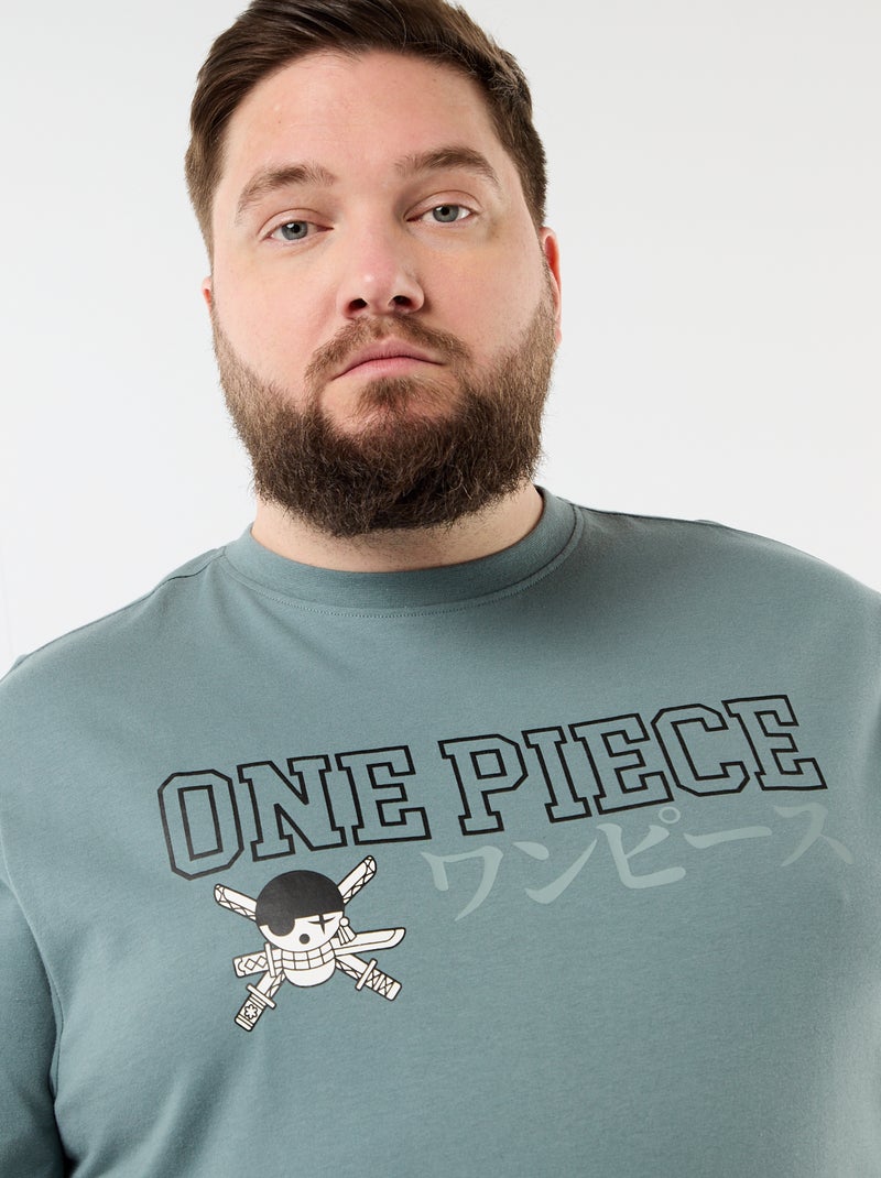 T-shirt 'One Piece' met korte mouwen Blauw - Kiabi