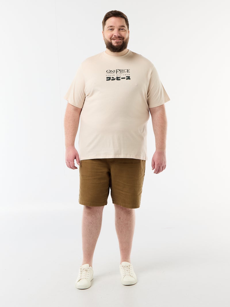 T-shirt 'One Piece' met korte mouwen Grijs - Kiabi