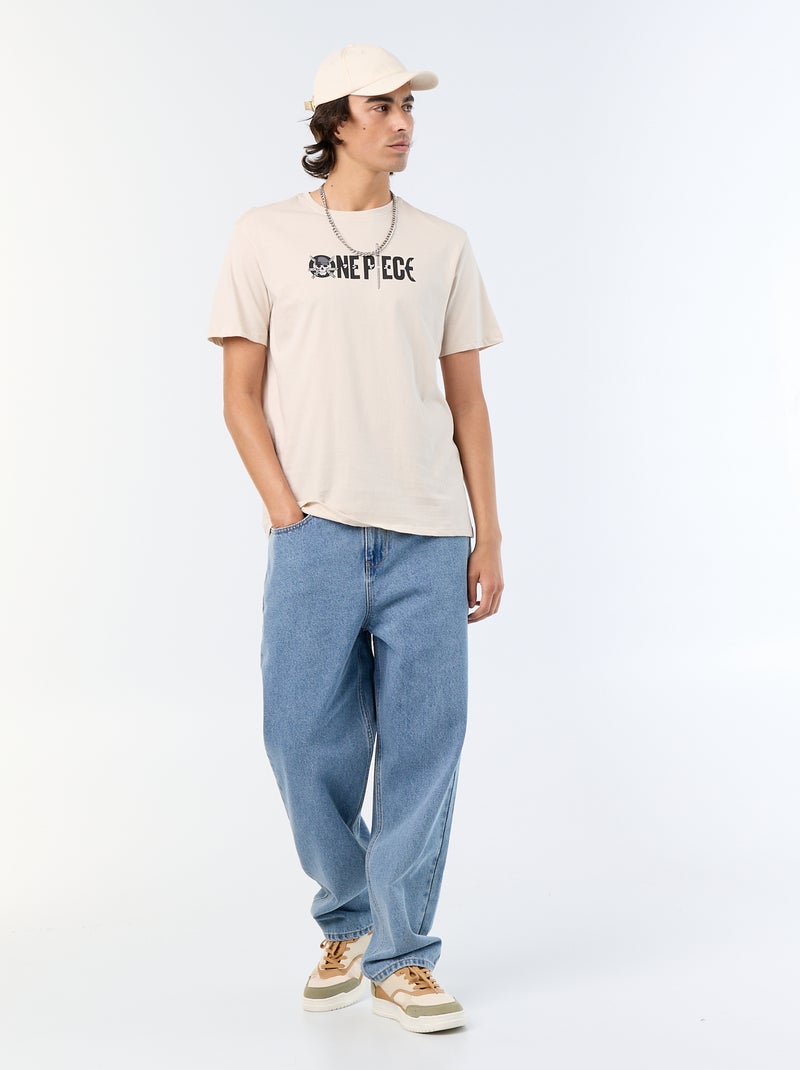 T-shirt 'One Piece' met korte mouwen Grijs - Kiabi
