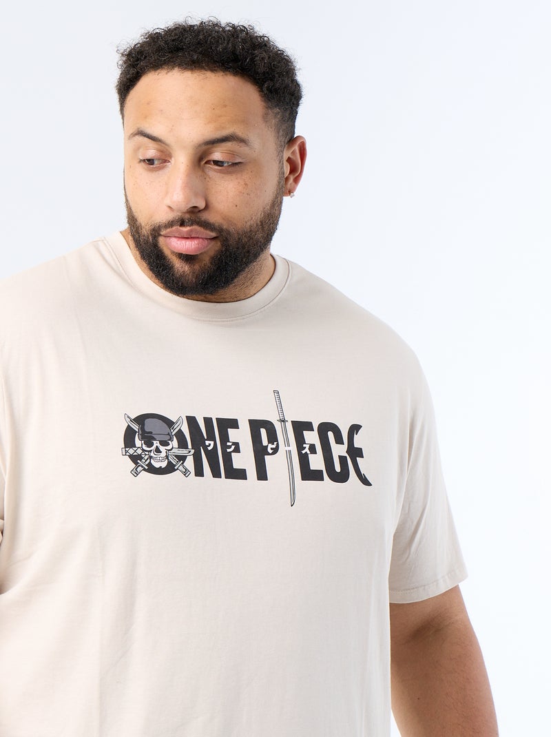 T-shirt 'One Piece' met korte mouwen Grijs - Kiabi