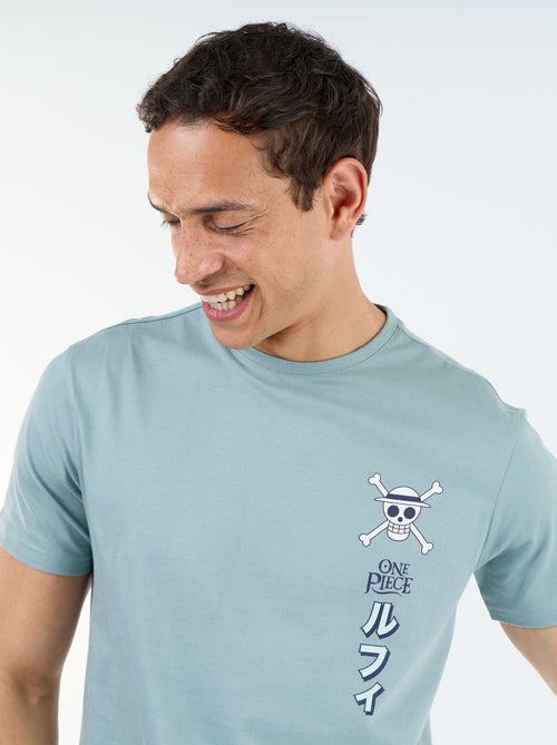 T-shirt 'One Piece' met korte mouwen, voor- en achterkant bedrukt - Kiabi