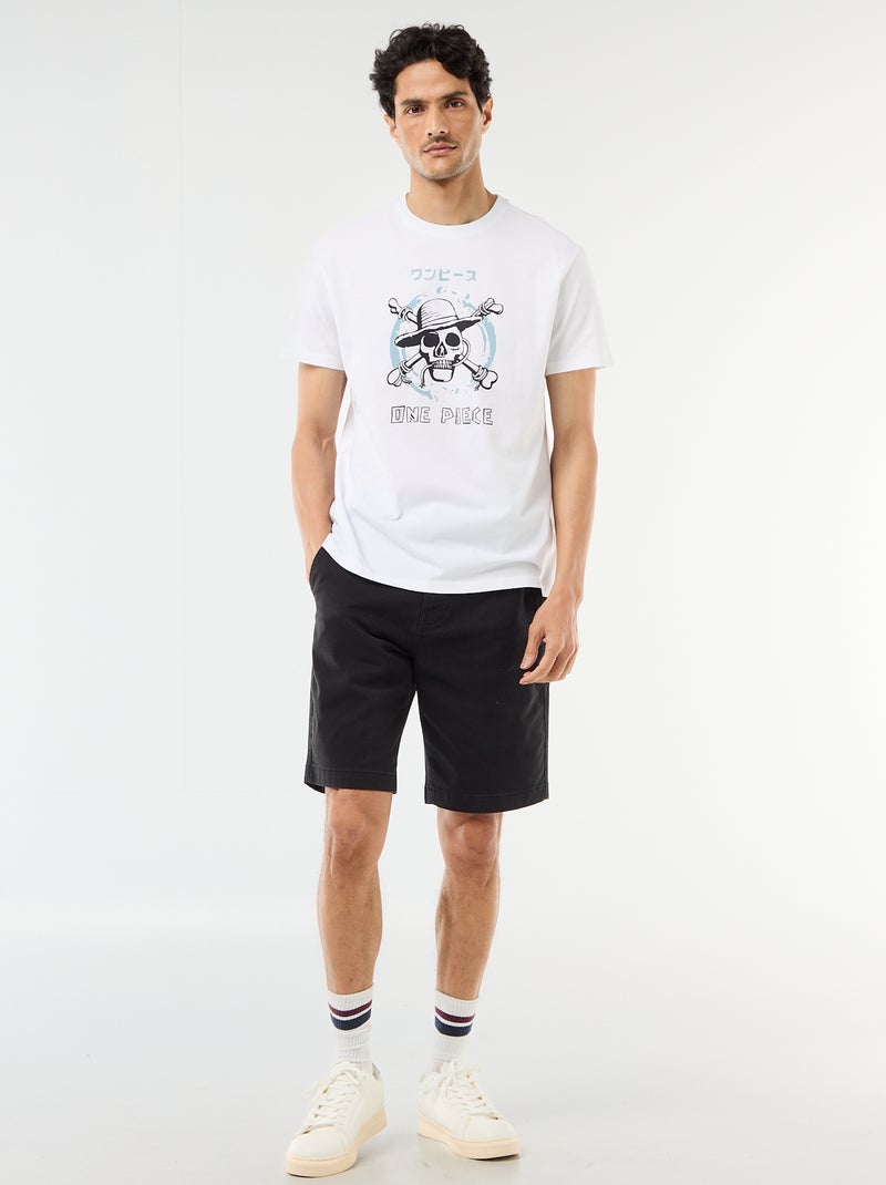 T-shirt 'One Piece' met korte mouwen Wit - Kiabi