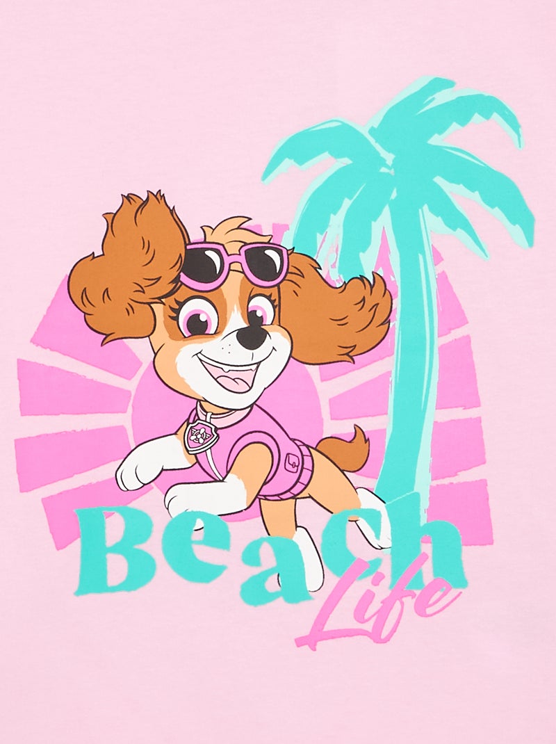 T-shirt 'Paw Patrol' met korte mouwen Rose - Kiabi