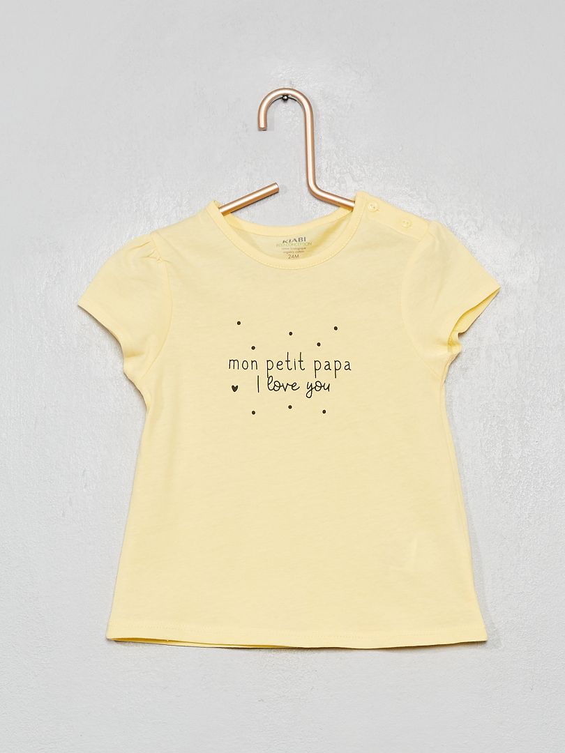 T-shirt 'petit papa' GEEL - Kiabi