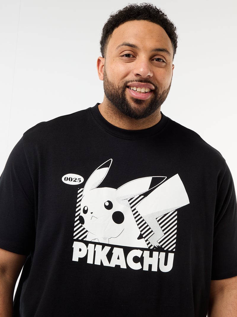 T-shirt 'Pikachu' 'Pokémon' met korte mouwen Zwart - Kiabi