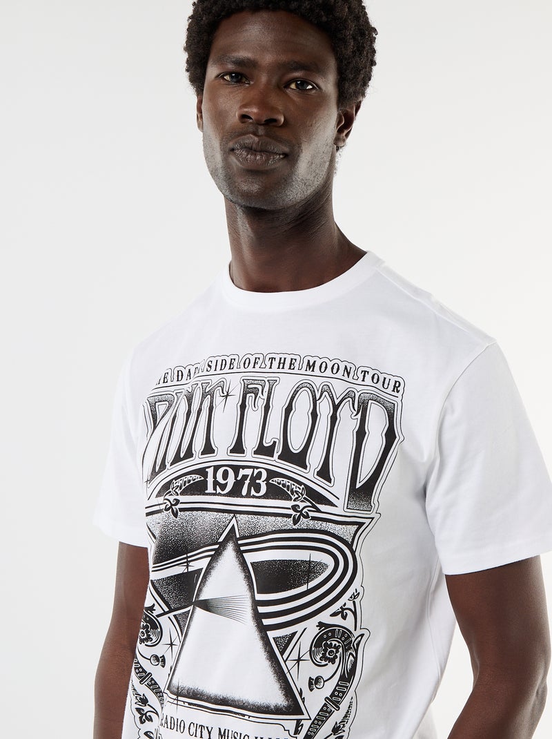 T-shirt 'Pink Floyd' met korte mouwen Wit - Kiabi