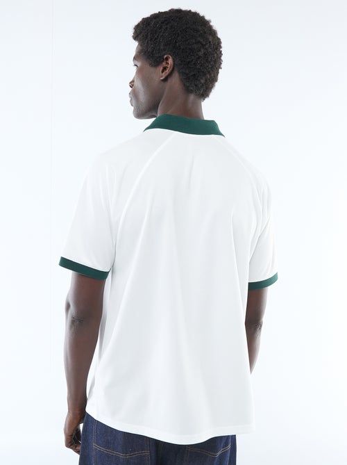 T-shirt polo met print en boodschap - Kiabi