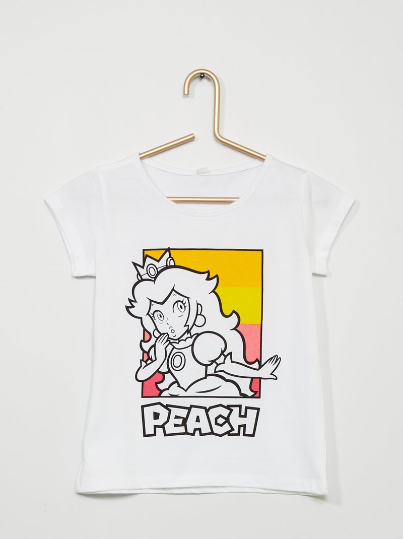 T-shirt 'Princess Peach' 'Super Mario' wit - Kiabi