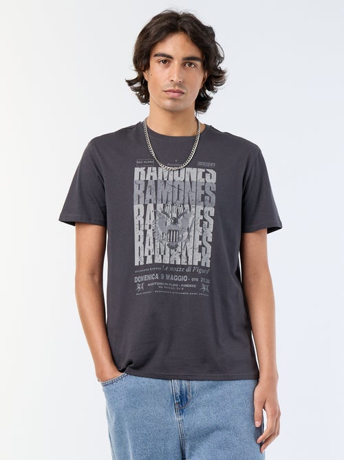 T-shirt 'Ramones' met korte mouwen - Kiabi