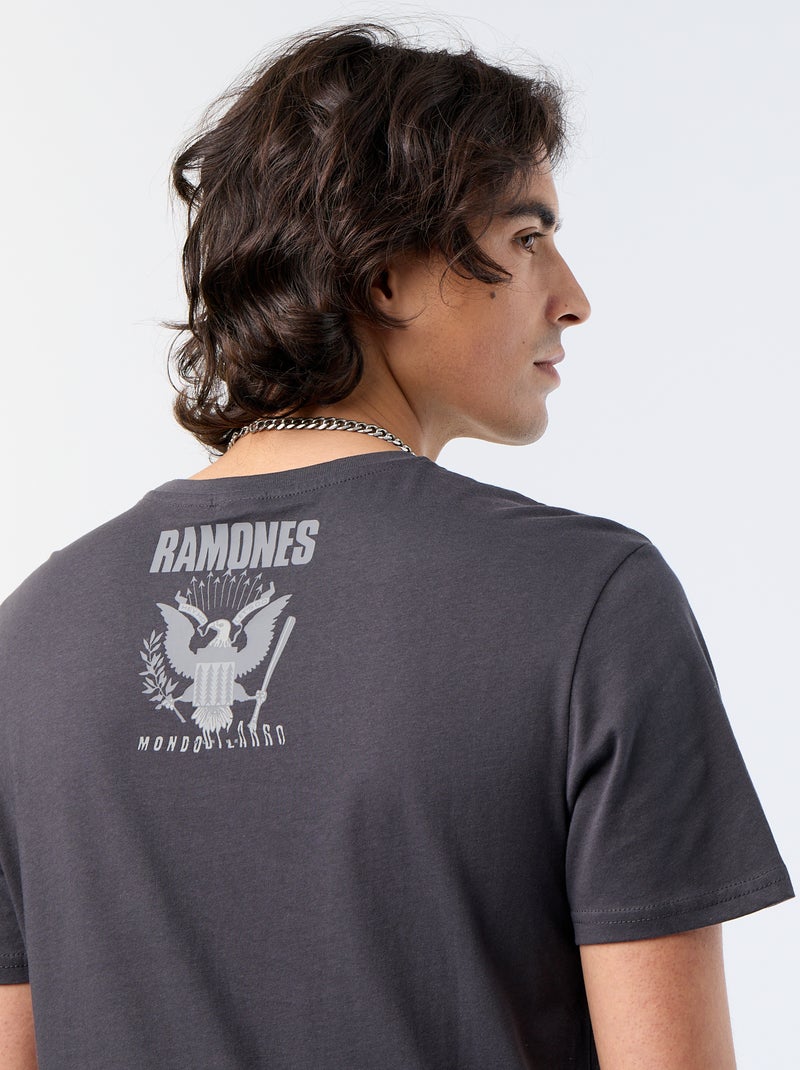 T-shirt 'Ramones' met korte mouwen Zwart - Kiabi
